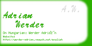 adrian werder business card